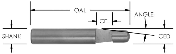 Solid Carbide 7° Bevel Trim Bits