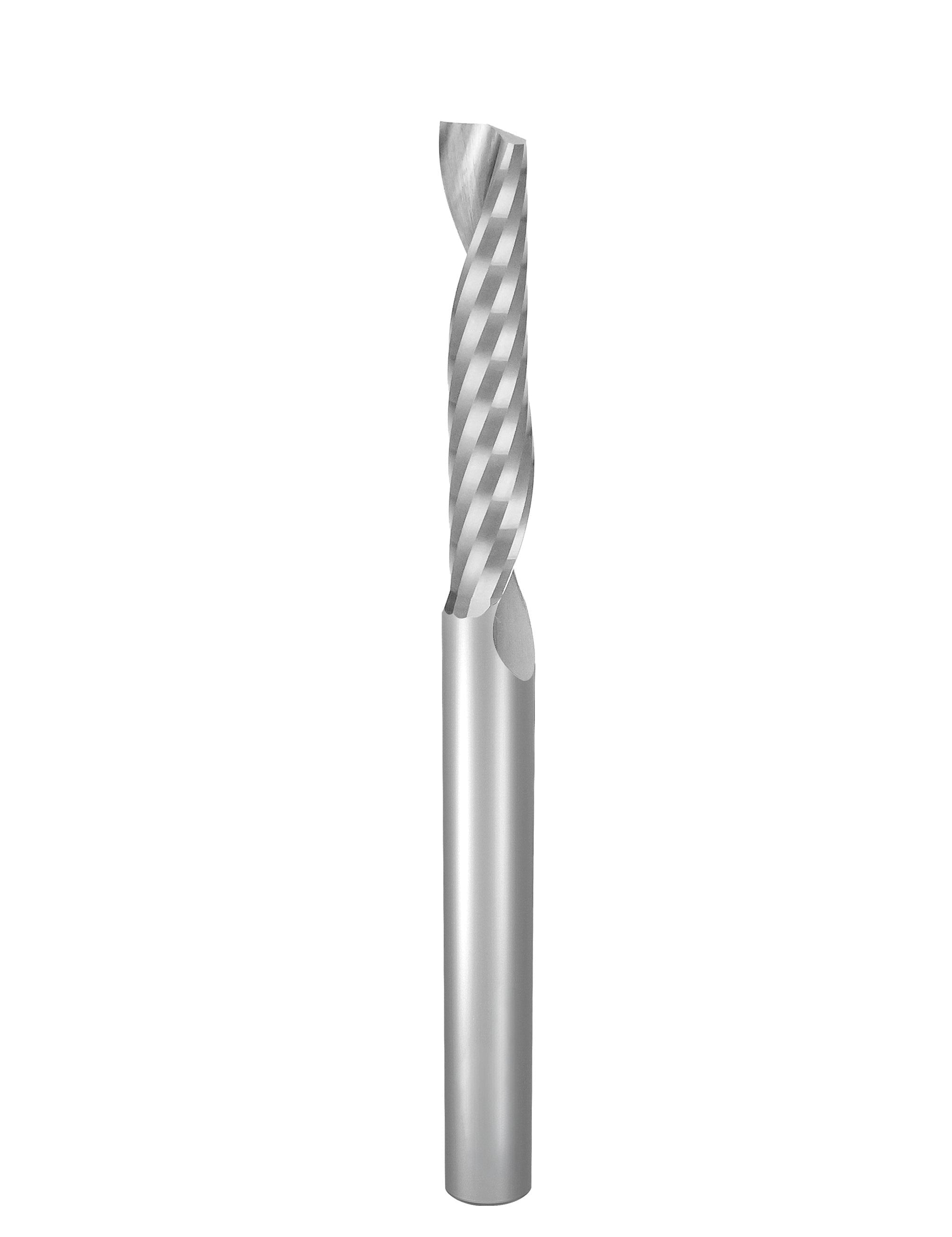 Solid Carbide O Flute Upcut-1 Flute (Polished) Hard Plastic